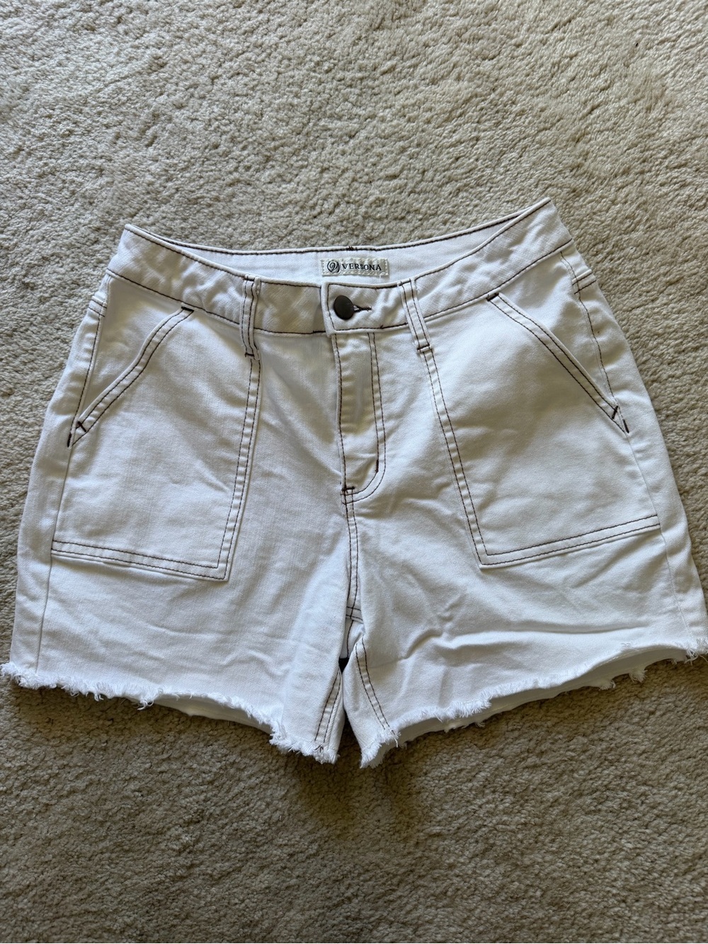 Versona White Jean Type Shorts size 8